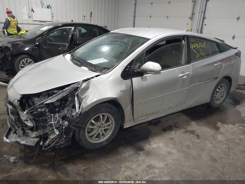 2019 Toyota Prius VIN JTDL9RFUXK3002762 IAAI salvage auction — FRONT & REAR, Salvage (Minnesota), sold $4,350 on 2026-07-08 (photo 2)