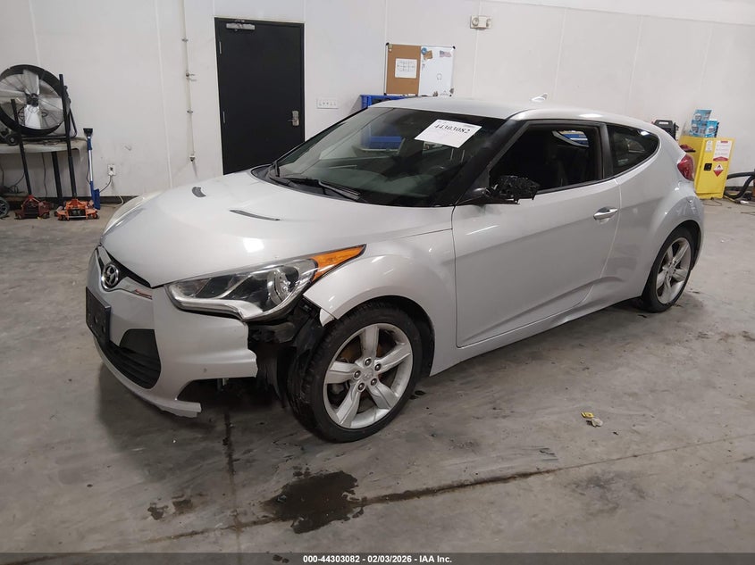2014 Hyundai Veloster VIN KMHTC6AD0EU200266 IAAI salvage auction — FRONT END, Salvage Title, sold $1,000 on 2026-07-07 (photo 2)