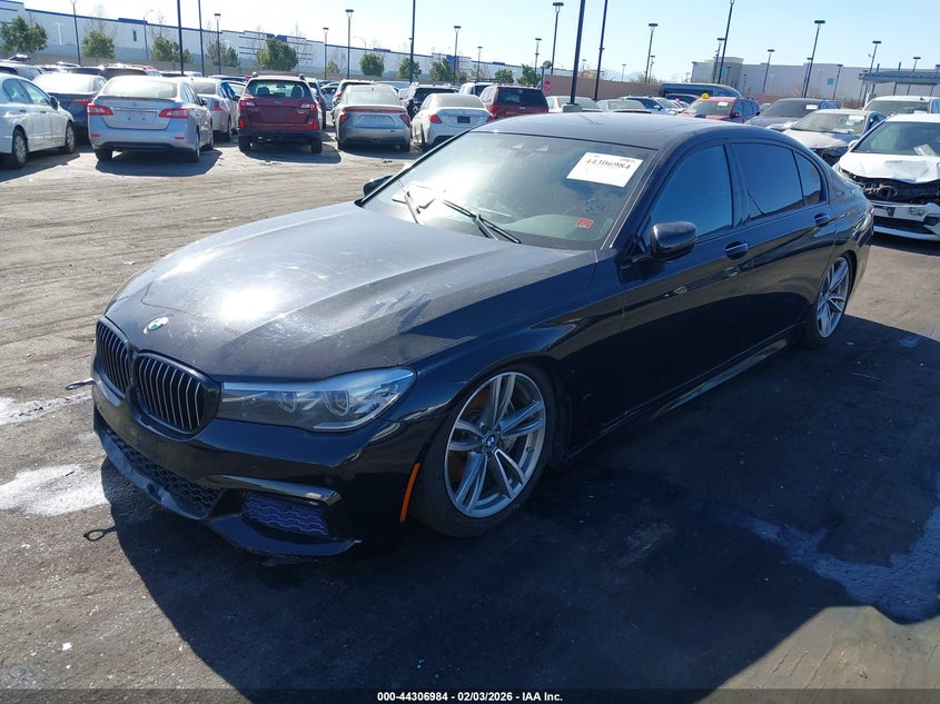 2017 BMW 7er VIN WBA7E2C51HG739820 IAAI salvage auction — FRONT END, Salvage Certificate (California), sold $4,000 on 2026-08-21 (photo 2)