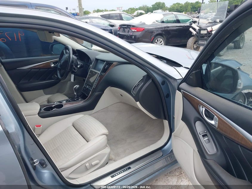 2014 Infiniti Q50 VIN JN1AV7AR2EM702268 IAAI salvage auction — FRONT END, Salvage (Illinois), sold $725 on 2026-07-07 (photo 3)