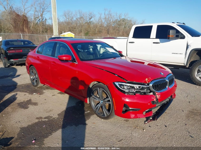 2020 BMW 3er VIN WBA5R1C05LFH46295 IAAI salvage auction — FRONT END, Salvage Title, sold $9,800 on 2026-08-15 (photo 1)