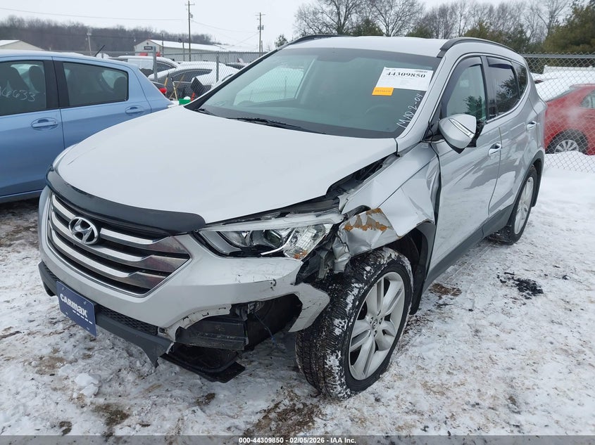 2014 Hyundai Santa fe VIN 5XYZUDLA1EG189640 IAAI salvage auction — FRONT END, Clear (Indiana), sold $3,600 on 2026-07-14 (photo 2)