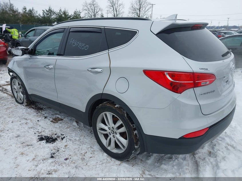 2014 Hyundai Santa fe VIN 5XYZUDLA1EG189640 IAAI salvage auction — FRONT END, Clear (Indiana), sold $3,600 on 2026-07-14 (photo 3)