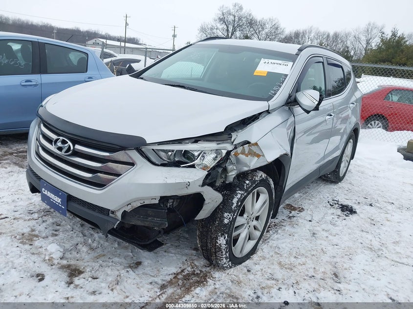 2014 Hyundai Santa fe VIN 5XYZUDLA1EG189640 IAAI salvage auction — FRONT END, Clear (Indiana), sold $3,600 on 2026-07-14 (photo 6)