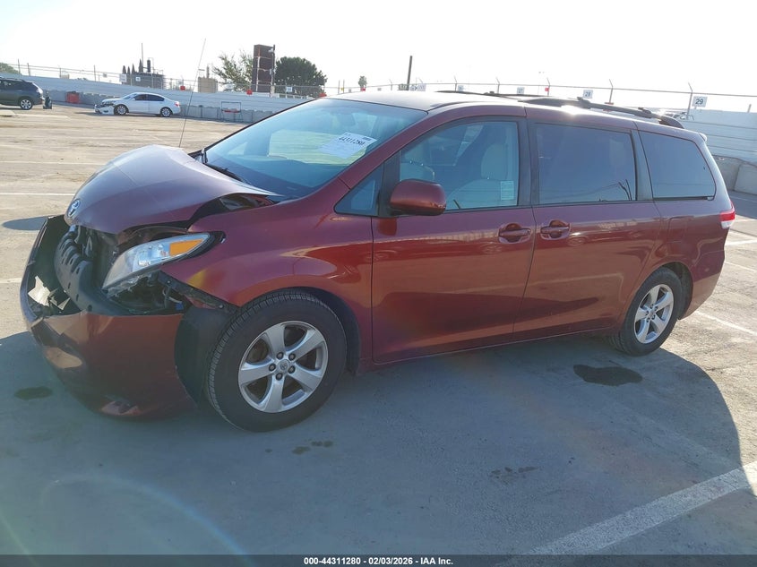 2012 Toyota Sienna VIN 5TDKK3DCXCS274736 IAAI salvage auction — FRONT END, Salvage Title, sold $2,000 on 2026-07-08 (photo 6)