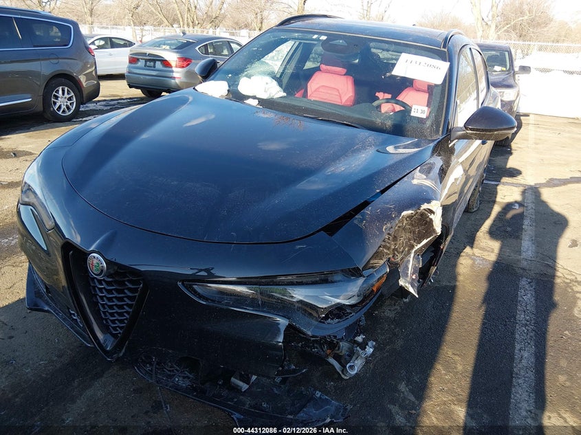2025 Alfa romeo Stelvio VIN ZASPAKAN1S7D95342 IAAI salvage auction — LEFT FRONT, Salvage (New Jersey), sold $13,075 on 2026-07-30 (photo 2)