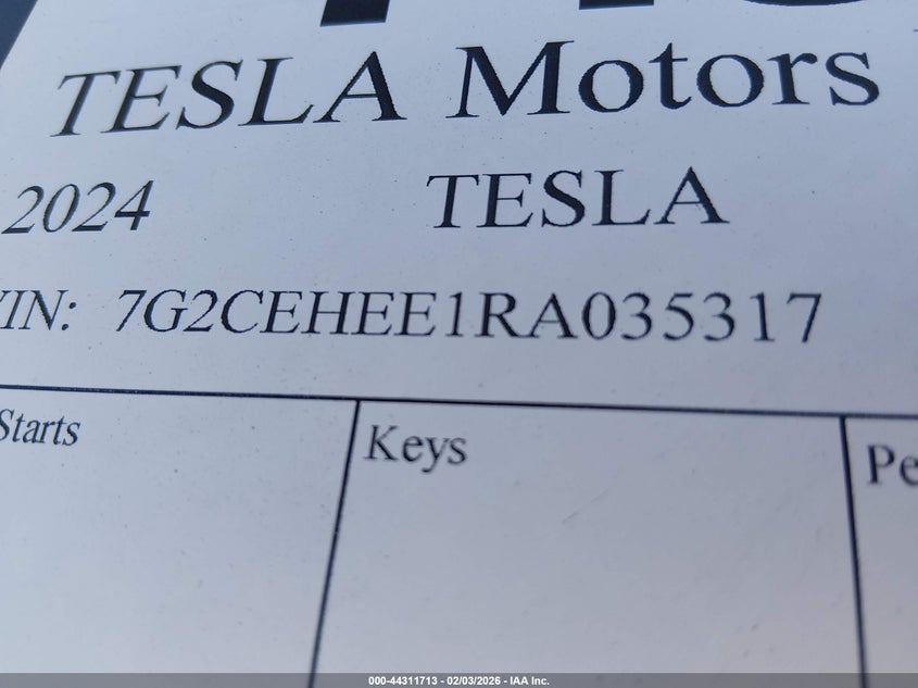2024 Tesla Cybertruck VIN 7G2CEHEE1RA035317 IAAI salvage auction — ELECTRICAL, Salvage Title, sold $42,475 on 2026-07-20 (photo 9)