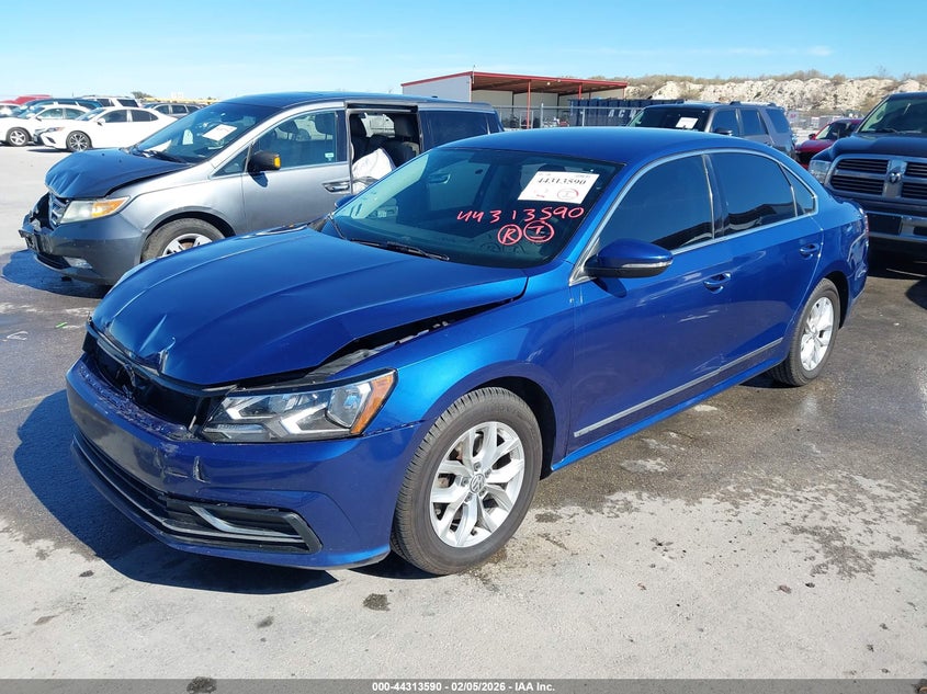 2016 Volkswagen Passat VIN 1VWAT7A30GC038217 IAAI salvage auction — RIGHT FRONT, Salvage (Arizona), sold $750 on 2026-08-06 (photo 2)