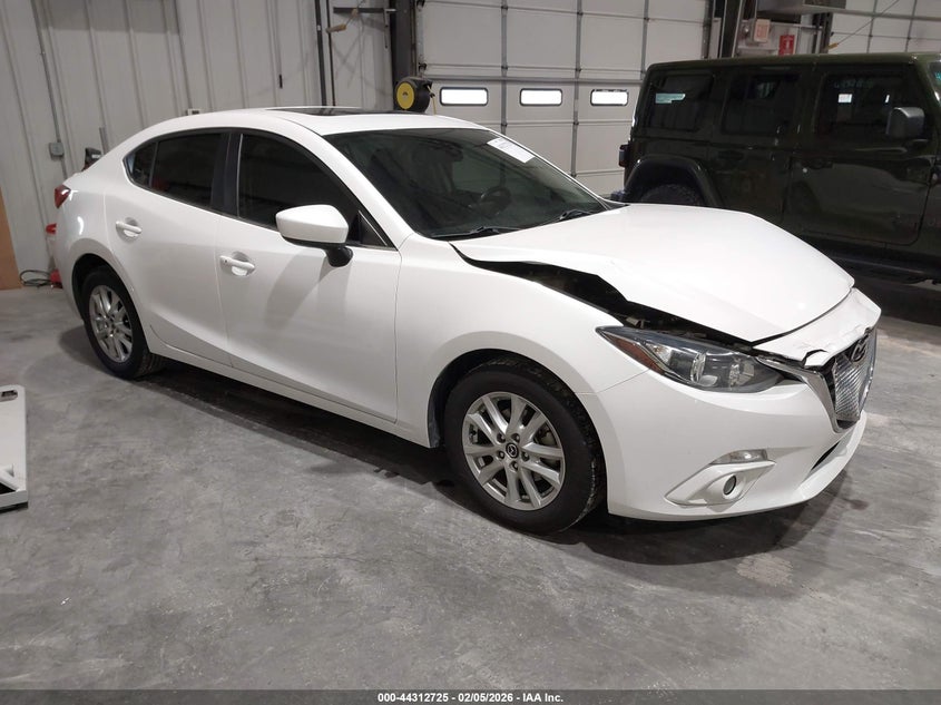 2016 Mazda 3 VIN 3MZBM1V72GM244388 IAAI salvage auction — FRONT END, Salvage Title, sold $150 on 2026-08-03 (photo 1)