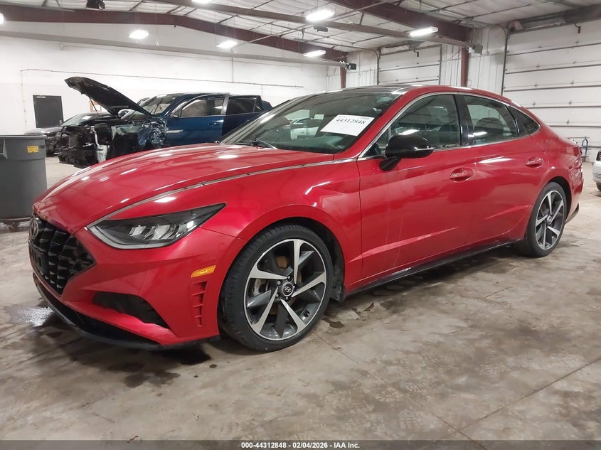 2021 Hyundai Sonata VIN 5NPEJ4J29MH092874 IAAI salvage auction — REAR END, Salvage Title, sold $6,600 on 2026-07-21 (photo 2)