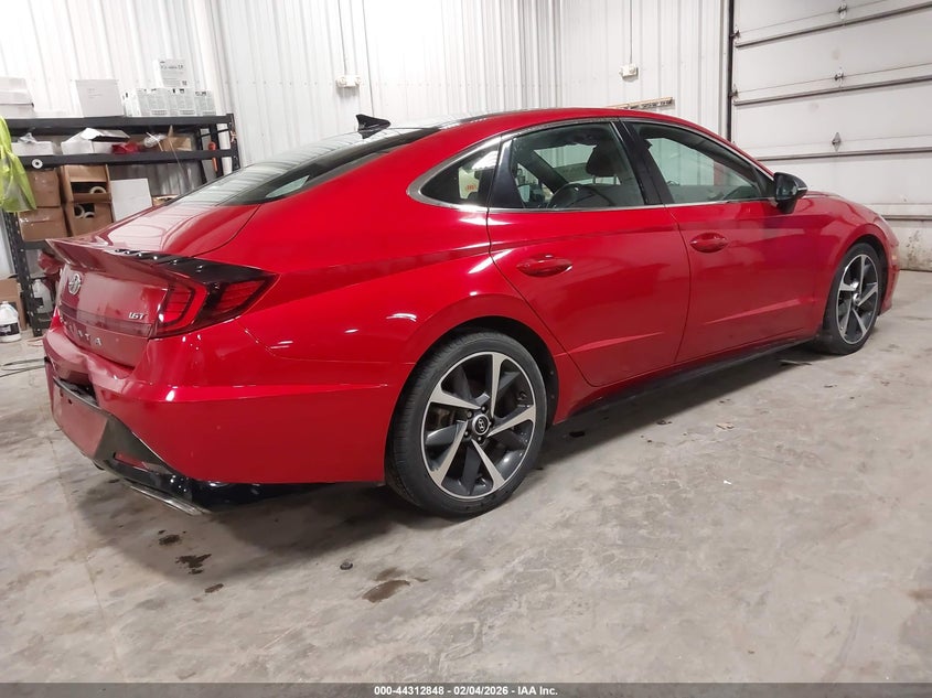 2021 Hyundai Sonata VIN 5NPEJ4J29MH092874 IAAI salvage auction — REAR END, Salvage Title, sold $6,600 on 2026-07-21 (photo 4)