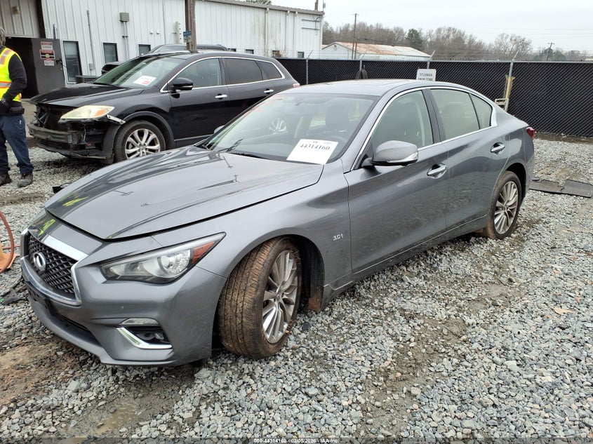 2018 Infiniti Q50 VIN JN1EV7AR5JM431525 IAAI salvage auction — FRONT END, Salvage Title, sold $2,925 on 2026-07-13 (photo 2)