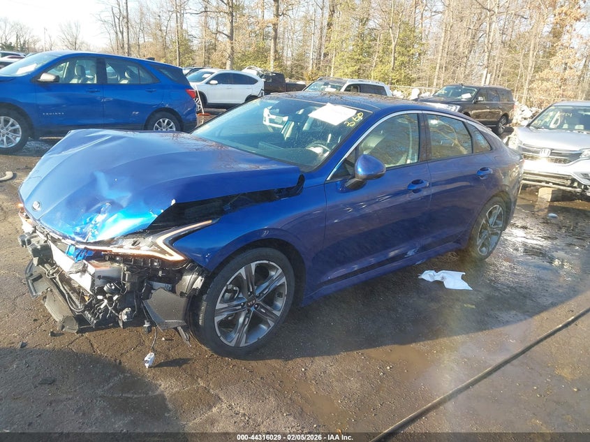 2021 Kia K5 VIN 5XXG34J27MG003754 IAAI salvage auction — FRONT END, Salvage - Greater Than 75% (Maryland), sold $3,200 on 2026-07-15 (photo 2)