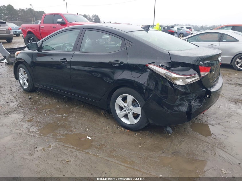 2013 Hyundai Elantra VIN KMHDH4AE7DU991140 IAAI salvage auction — REAR END, Salvage Title, sold $650 on 2026-07-16 (photo 3)