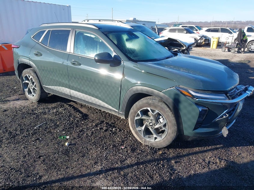 2025 Chevrolet Trax VIN KL77LHEP9SC083579 IAAI salvage auction — FRONT & REAR, Salvage (Oklahoma), sold $25 on 2026-07-28 (photo 1)