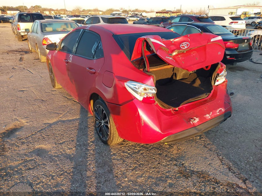 2016 Toyota Corolla VIN 5YFBURHE7GP429282 IAAI salvage auction — REAR END, Original (Texas), sold $4,450 on 2026-07-08 (photo 3)