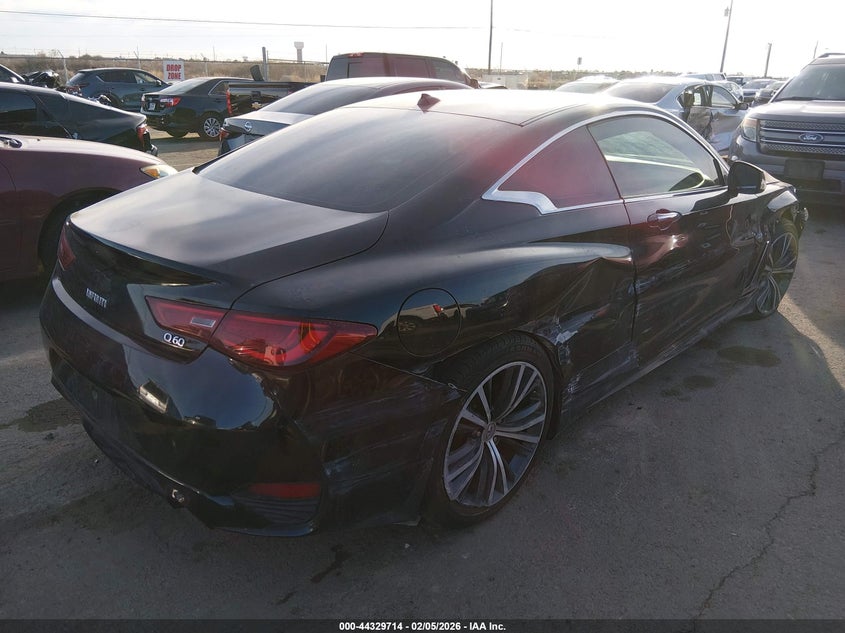 2017 Infiniti Q60 VIN JN1CV7EK2HM110623 IAAI salvage auction — RIGHT FRONT, Salvage Title, sold $1,575 on 2026-07-08 (photo 4)