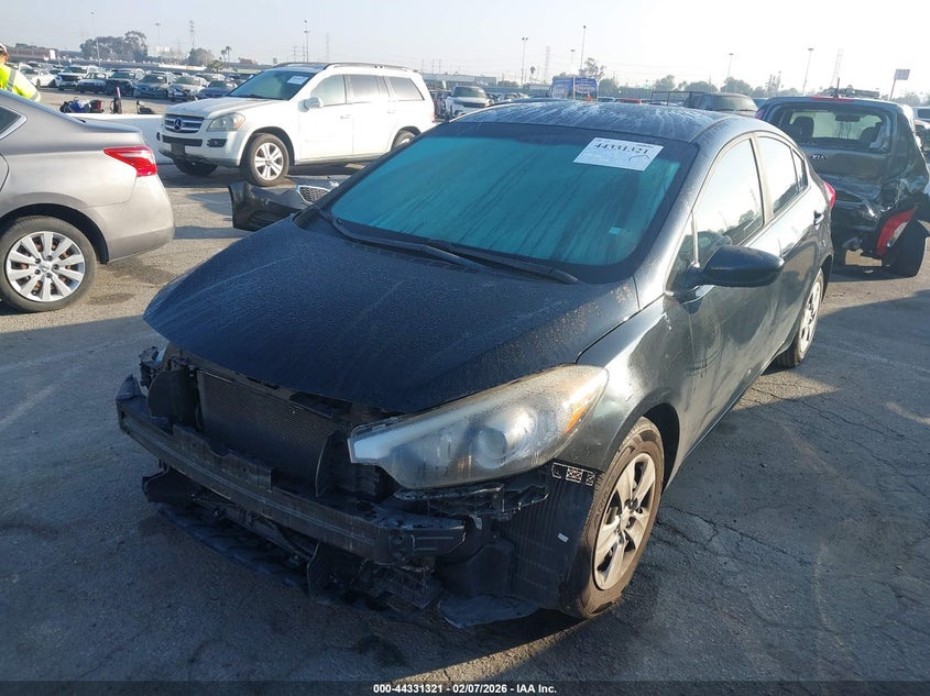 2014 Kia Forte VIN KNAFK4A62E5190292 IAAI salvage auction — FRONT END, Salvage Title, sold $1,225 on 2026-07-09 (photo 6)