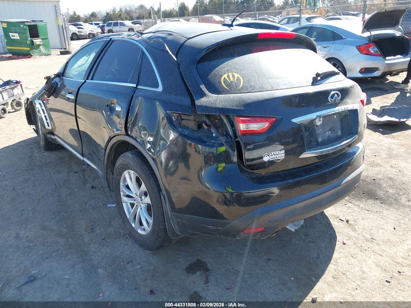 2013 Infiniti Fx VIN JN8CS1MU3DM141920 IAAI salvage auction — ROLLOVER, Junk (Oklahoma), sold $100 on 2026-07-22 (photo 3)
