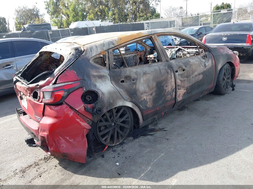 2024 Subaru Impreza VIN JF1GUHJC3R8336143 IAAI salvage auction — INTERIOR BURN, Non-Repairable (California), sold $450 on 2026-07-09 (photo 4)