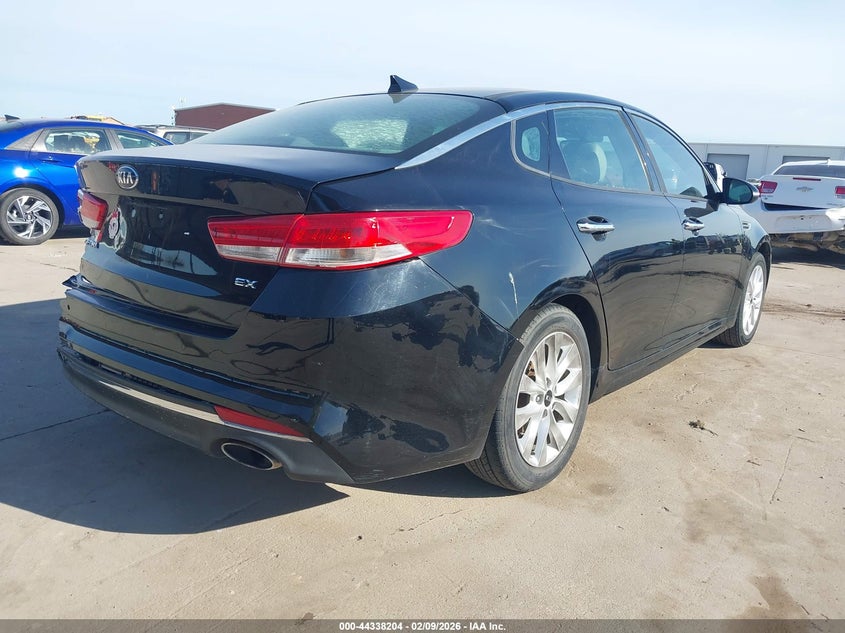2016 Kia Optima VIN 5XXGU4L34GG063398 IAAI salvage auction — LEFT REAR, Original (Texas), sold $1,500 on 2026-07-08 (photo 4)