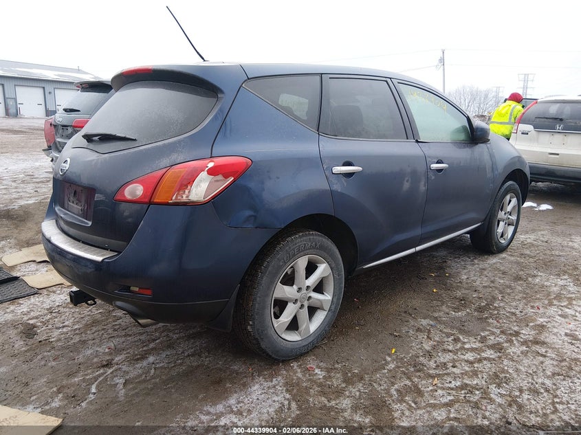 2010 Nissan Murano VIN JN8AZ1MU2AW001571 IAAI salvage auction — FRONT & REAR, Clear (Indiana), sold $275 on 2026-07-22 (photo 4)