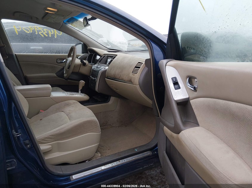 2010 Nissan Murano VIN JN8AZ1MU2AW001571 IAAI salvage auction — FRONT & REAR, Clear (Indiana), sold $275 on 2026-07-22 (photo 5)