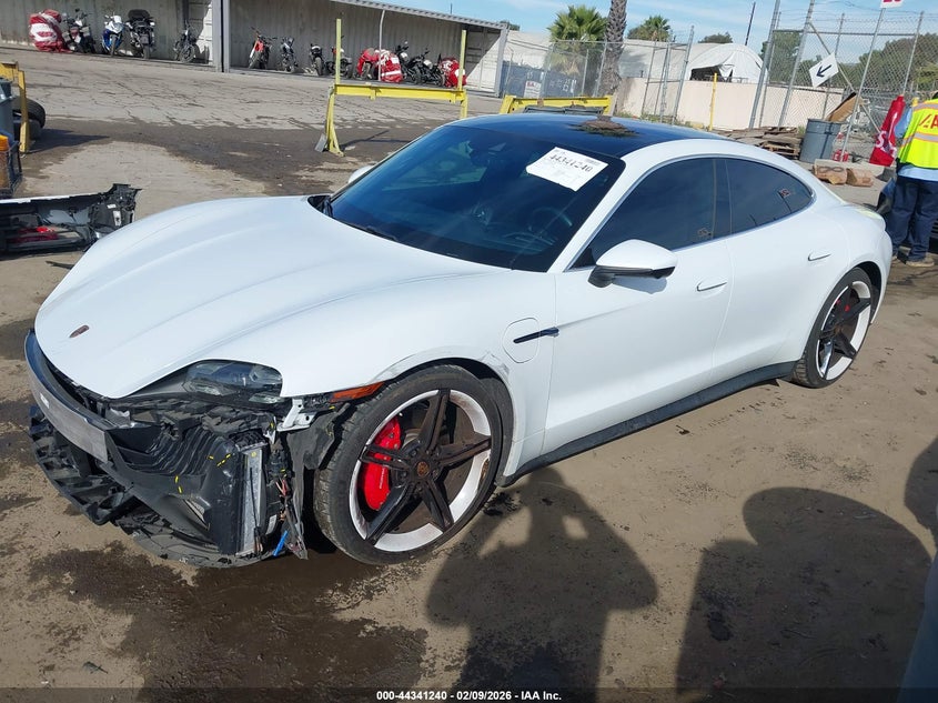 2020 Porsche Taycan VIN WP0AB2Y18LSA53807 IAAI salvage auction — FRONT END, Salvage (California), sold $28,750 on 2026-07-20 (photo 2)