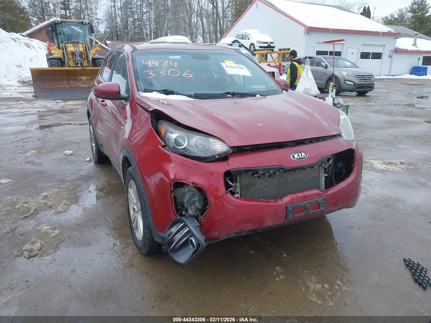 2017 Kia Sportage VIN KNDPMCAC6H7076189 IAAI salvage auction — FRONT END, Salvage Title, sold $2,350 on 2026-07-20 (photo 1)