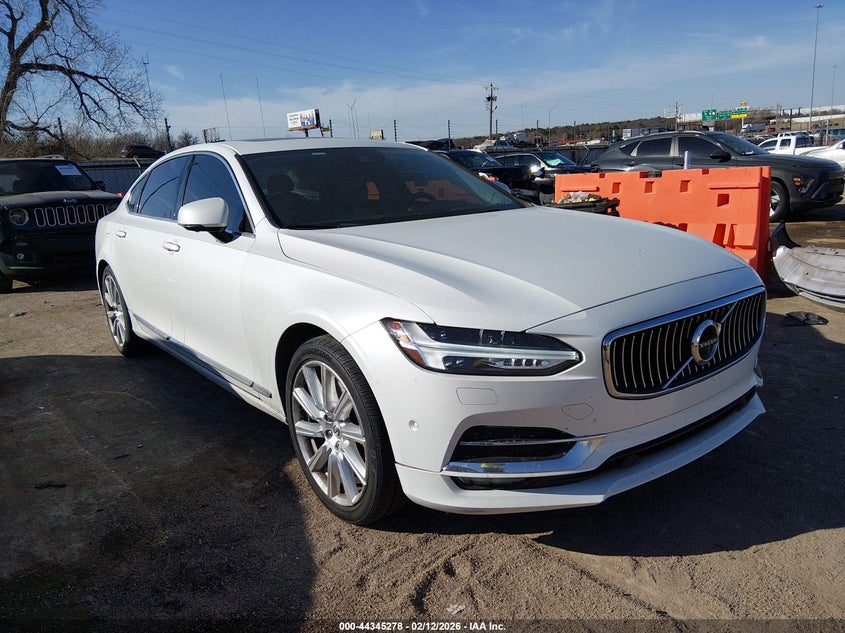 2018 Volvo S90 VIN LVY992ML1JP020756 IAAI salvage auction — REAR END, Clear (Oklahoma), sold $4,500 on 2026-07-12 (photo 1)