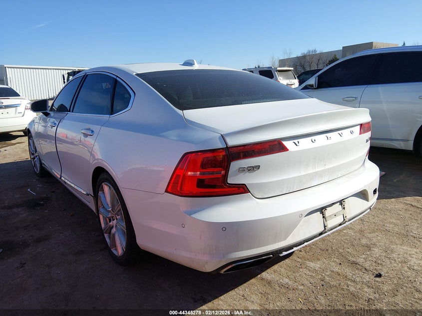 2018 Volvo S90 VIN LVY992ML1JP020756 IAAI salvage auction — REAR END, Clear (Oklahoma), sold $4,500 on 2026-07-12 (photo 3)