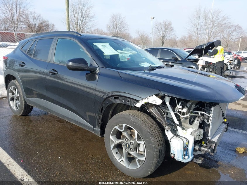 2025 Chevrolet Trax VIN KL77LHEP0SC114623 IAAI salvage auction — FRONT END, Salvage Title, sold $50 on 2026-07-27 (photo 1)