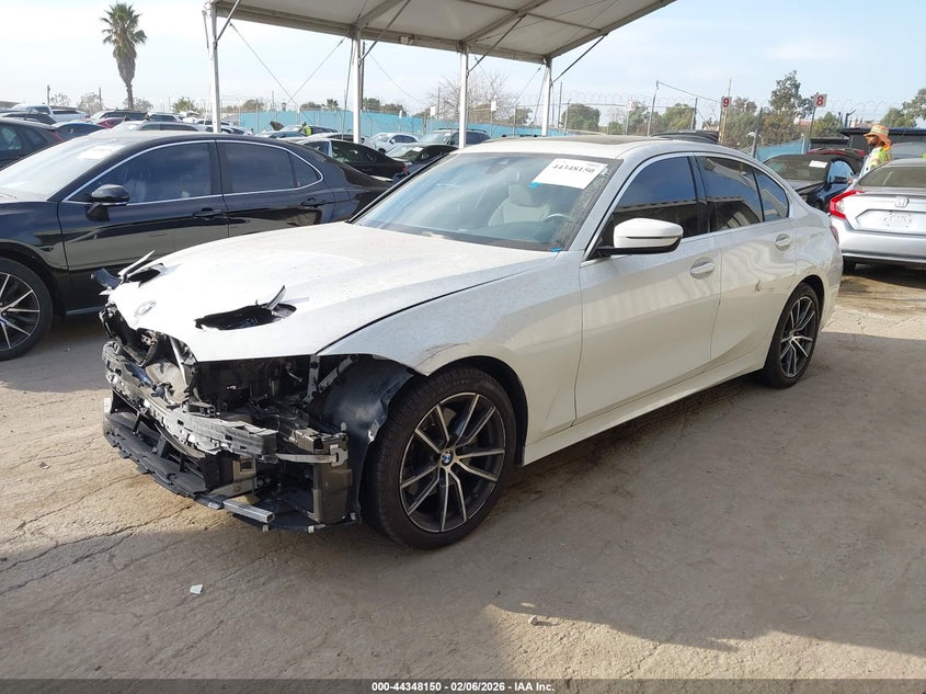 2019 BMW 3er VIN WBA5R1C56KAK12288 IAAI salvage auction — FRONT END, Salvage (California), sold $7,100 on 2026-08-19 (photo 2)