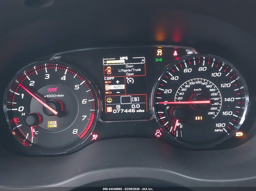 2019 Subaru Wrx sti VIN JF1VA2S65K9817551 IAAI salvage auction — SIDE, Salvage Title, sold $7,700 on 2026-08-20 (photo 7)