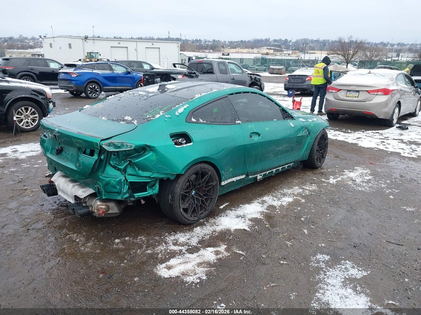 2021 BMW M4 VIN WBS53AZ07MCG81375 IAAI salvage auction — FRONT END, Salvage (New Jersey), sold $21,050 on 2026-08-24 (photo 4)
