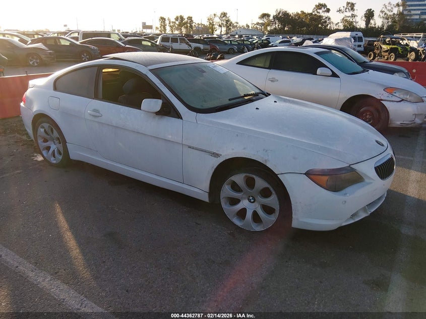 2005 BMW 6er VIN WBAEH73455CF95343 IAAI salvage auction — NORMAL WEAR, Clear - Dealer Only (California), sold $400 on 2026-07-09 (photo 1)