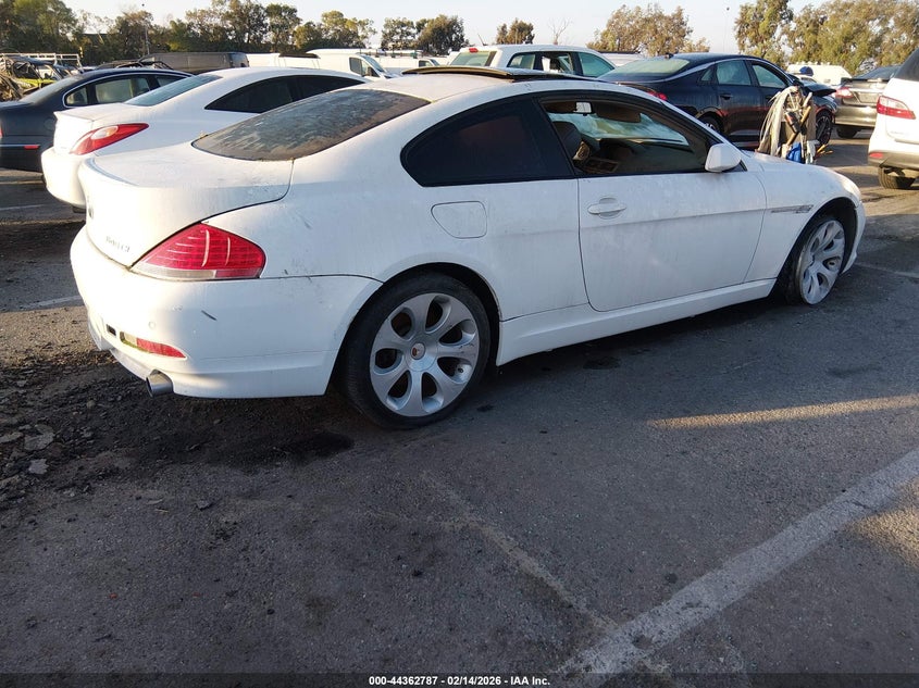 2005 BMW 6er VIN WBAEH73455CF95343 IAAI salvage auction — NORMAL WEAR, Clear - Dealer Only (California), sold $400 on 2026-07-09 (photo 4)