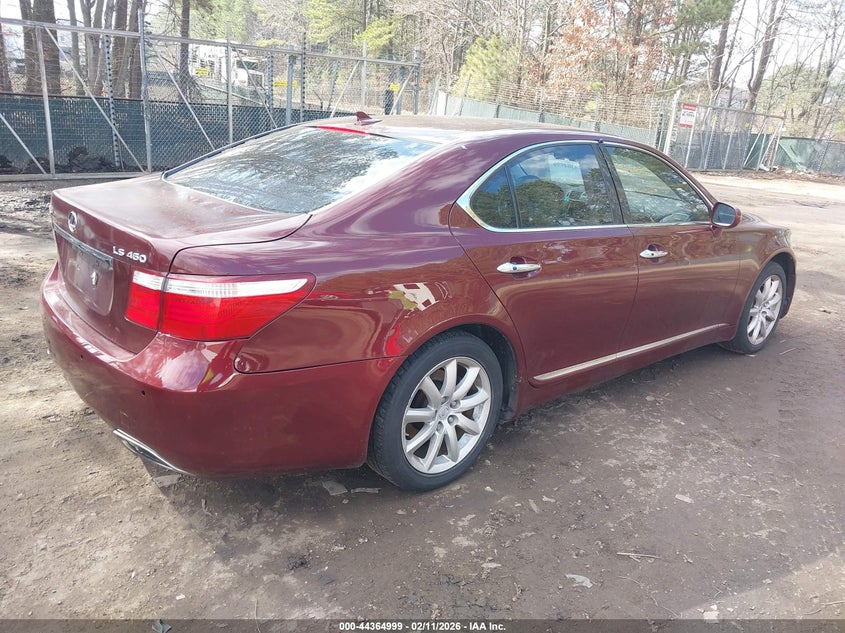 2007 Lexus Ls 460 VIN JTHBL46F475049040 IAAI salvage auction — ELECTRICAL, Clear (Virginia), sold $875 on 2026-07-30 (photo 4)