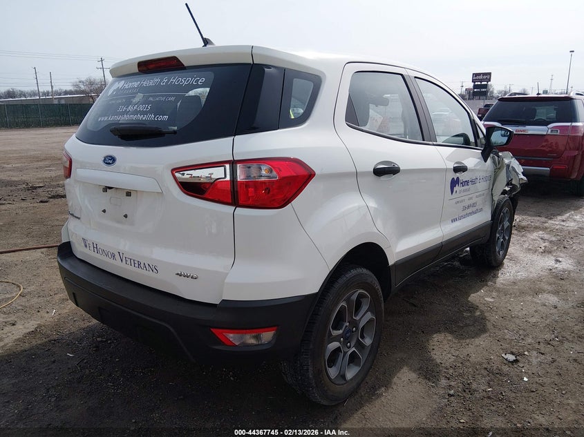 2022 Ford Ecosport VIN MAJ6S3FL0NC466918 IAAI salvage auction — RIGHT FRONT, Salvage Title, sold $1,300 on 2026-07-10 (photo 4)