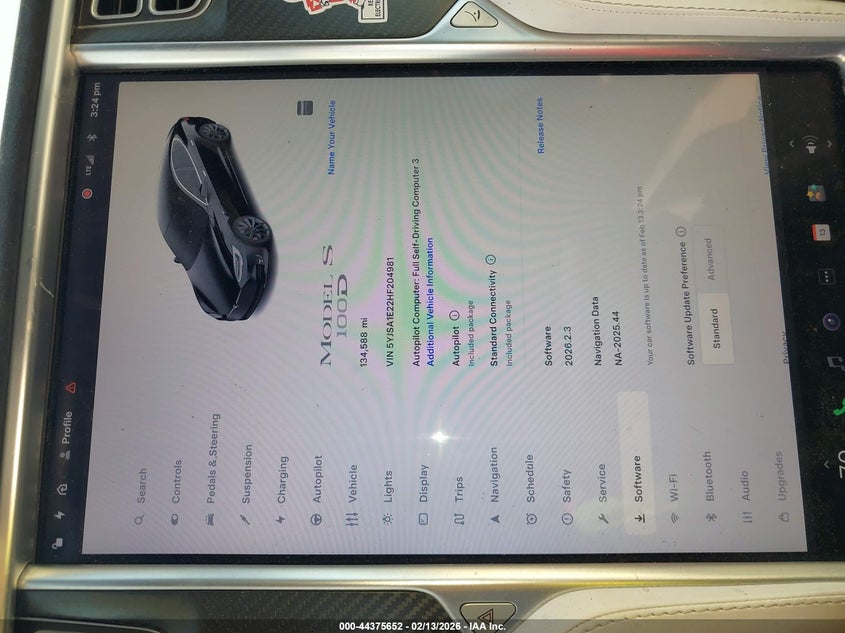 2017 Tesla Model s VIN 5YJSA1E22HF204981 IAAI salvage auction — RIGHT SIDE, Salvage Title, sold $1,250 on 2026-07-22 (photo 7)