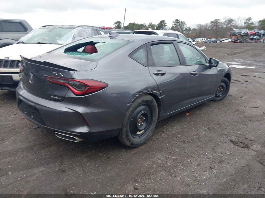 2023 Acura Tlx VIN 19UUB6F50PA001737 IAAI salvage auction — LEFT SIDE, Salvage Title, sold $11,550 on 2026-08-25 (photo 4)