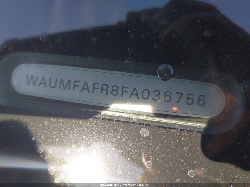 2015 Audi A5 VIN WAUMFAFR8FA036756 IAAI salvage auction — SIDE, Clear (Oklahoma), sold $4,950 on 2026-07-31 (photo 9)