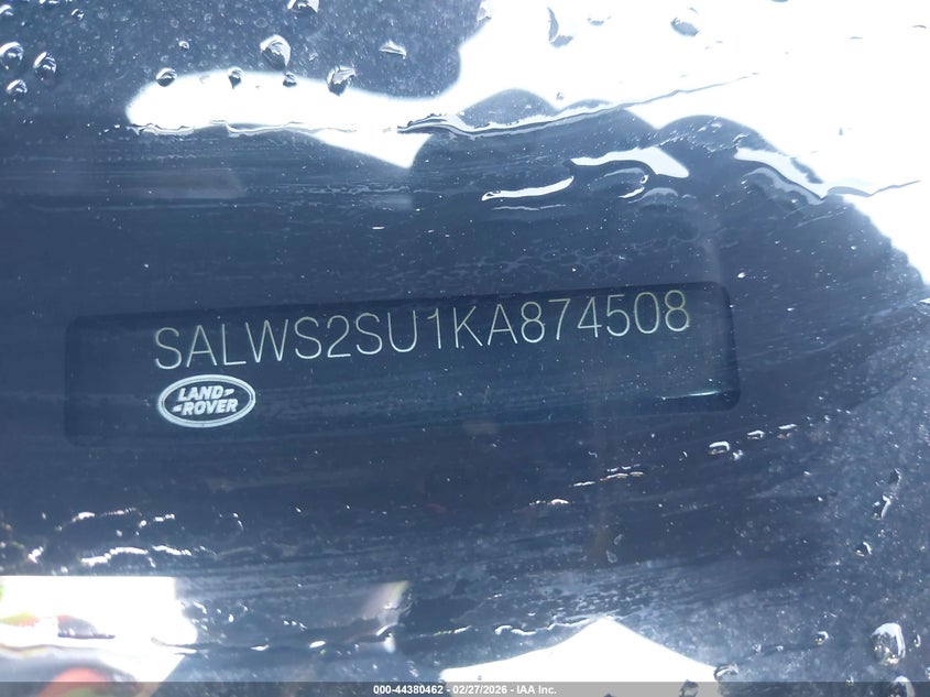 2019 Land rover Range rover sport VIN SALWS2SU1KA874508 IAAI salvage auction — SIDE, Salvage Title, sold $9,300 on 2026-08-22 (photo 9)