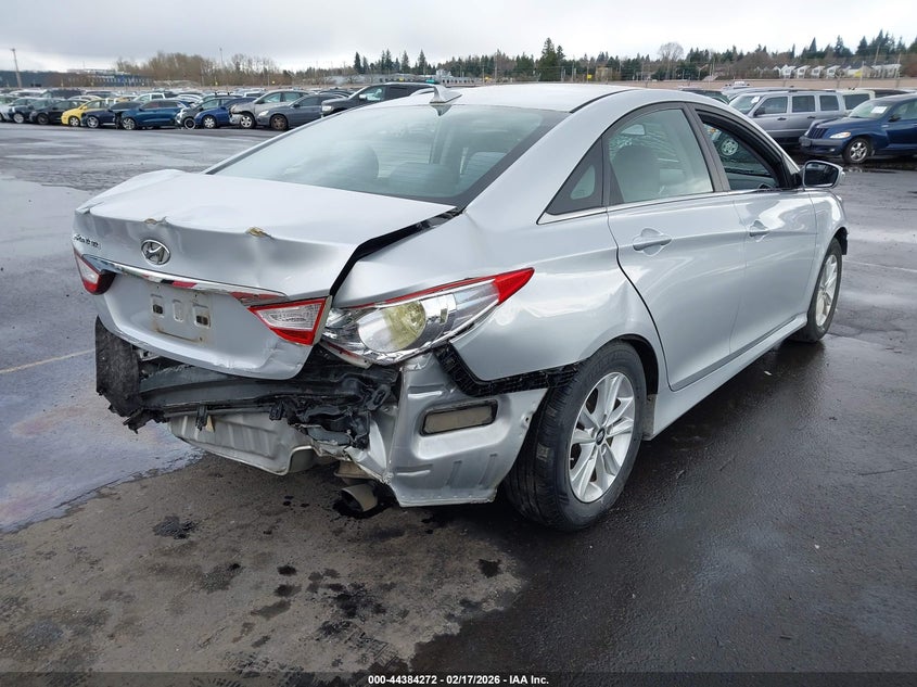 2014 Hyundai Sonata VIN 5NPEB4AC2EH827296 IAAI salvage auction — LEFT & RIGHT, Salvage (Oregon), sold $700 on 2026-07-09 (photo 4)
