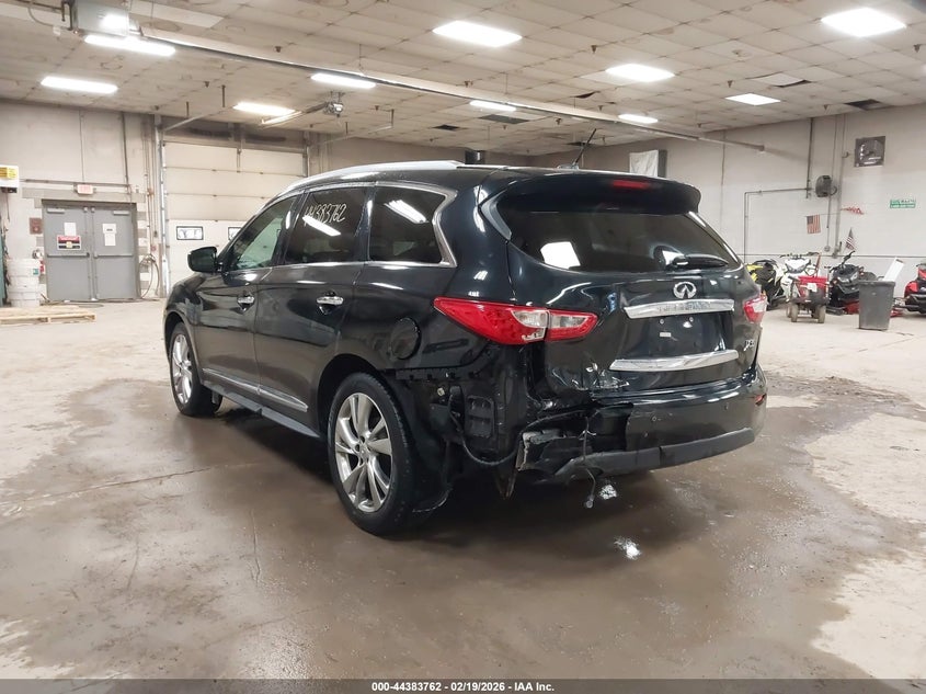 2013 Infiniti Jx VIN 5N1AL0MM4DC325789 IAAI salvage auction — REAR END, Salvage Title, sold $1,575 on 2026-07-20 (photo 3)