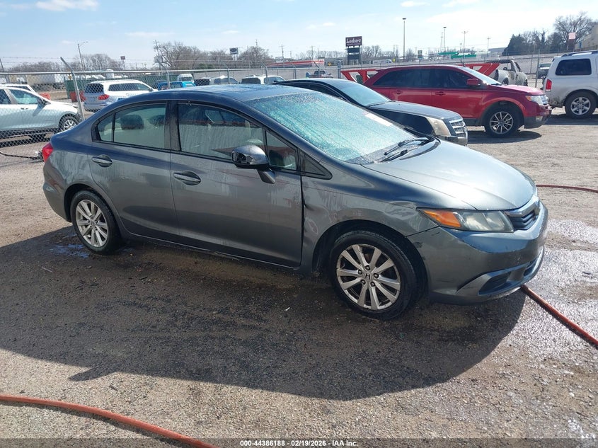 2012 Honda Civic VIN 19XFB2F80CE028714 IAAI salvage auction — LEFT FRONT, Salvage Title, sold $1,550 on 2026-07-10 (photo 1)