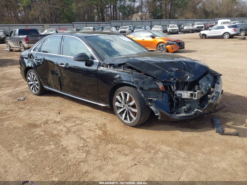 2020 Audi A4 VIN WAUGMAF49LN005124 IAAI salvage auction — FRONT END, Salvage (Texas), sold $475 on 2026-07-23 (photo 1)