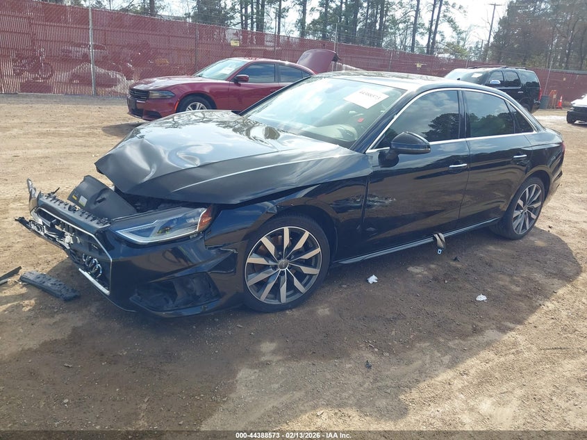 2020 Audi A4 VIN WAUGMAF49LN005124 IAAI salvage auction — FRONT END, Salvage (Texas), sold $475 on 2026-07-23 (photo 2)