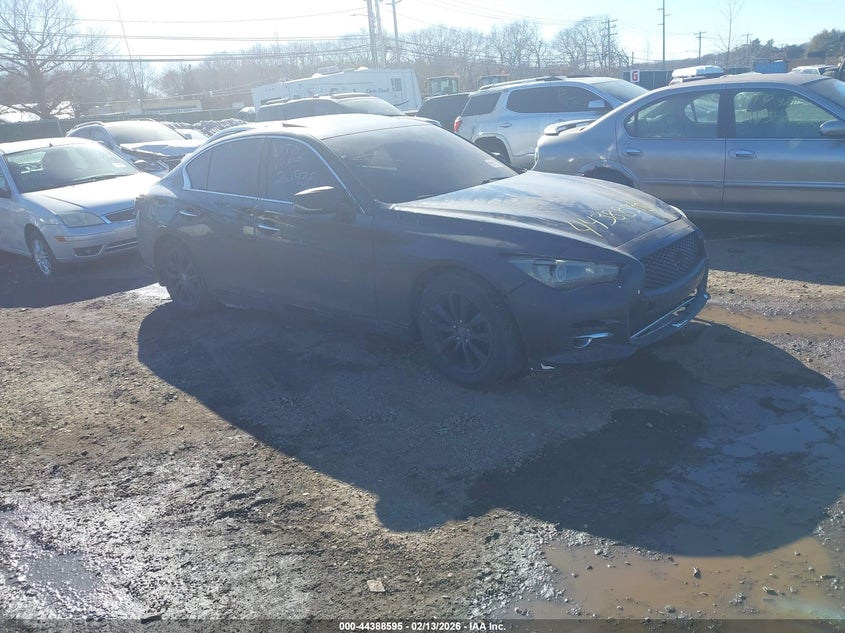 2014 Infiniti Q50 VIN JN1BV7AR3EM700193 IAAI salvage auction — ALL OVER, Salvage Title, sold $50 on 2026-07-28 (photo 1)