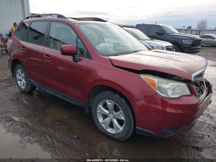 2014 Subaru Forester VIN JF2SJAEC0EH467041 IAAI salvage auction — LEFT FRONT, Salvage (Missouri), sold $1,675 on 2026-07-07 (photo 1)